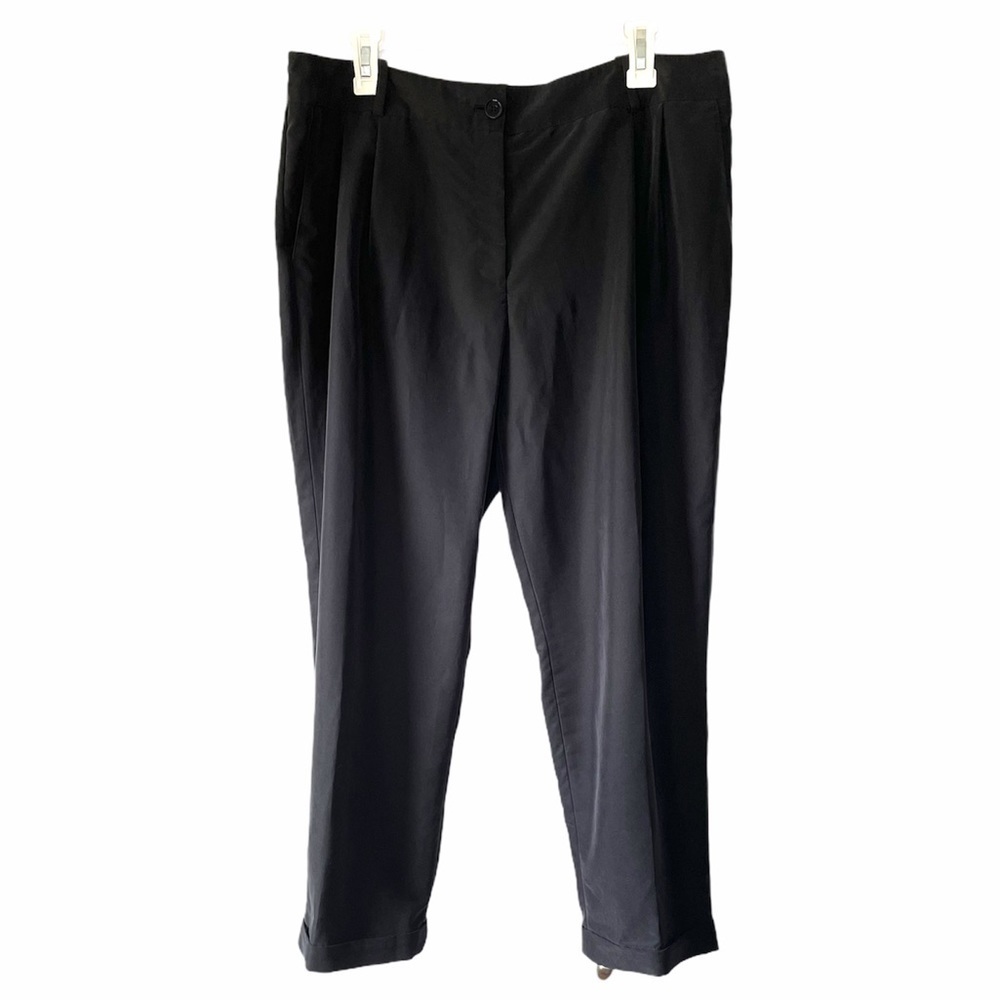 Calvin Klein black ankle cuff pants